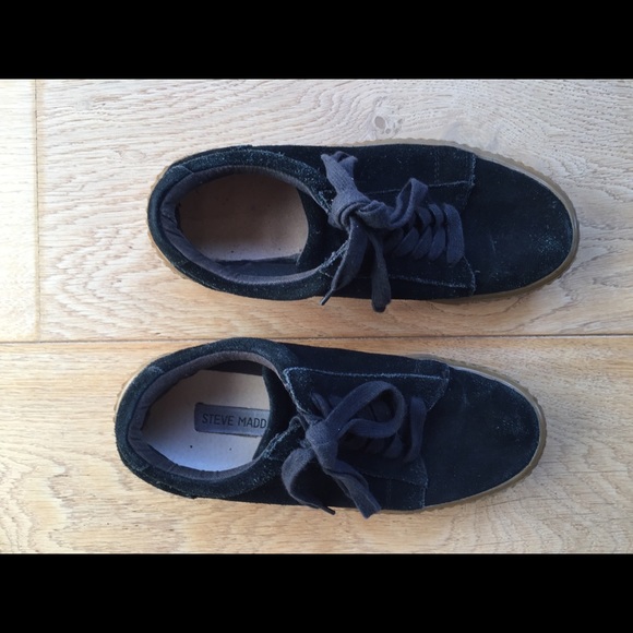 Holllly Creeper Platform Sneaker Black Suede - Picture 11 of 15